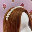Tiara Dourada com Pérolas