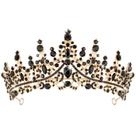 Tiara e coroa de cristal barroco de bronze COCIDE para mulheres