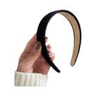 Tiara Elegante Preta Com Aba Larga Para Mulheres, Design De Verão, Faixa Para Prender O Cabelo