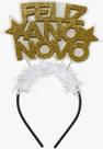 Tiara Feliz Ano Novo EVA Branco e Dourado Vivarte - Inspire sua Festa Loja