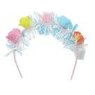 Tiara Flores Colorida com LED para Fantasia Carnaval e Bloquinho