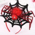 Tiara Halloween Aranha Vermelha