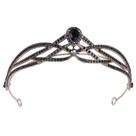 Tiara HEWEICSY Black Crown Baroque Queen para mulheres