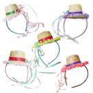Tiara Junina com Chapeuzinho de Palha Colorida Tiara Junina com Chapeuzinho de Palha Colorida