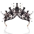 Tiara Kilshye Barroca Black Crown Strass Queen Crown