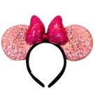 Tiara Laço Roxo Orelhas Rosa Minnie Lantejoulas Disney Tiara Laço Roxo Orelhas Rosa Minnie Lantejoulas Disney