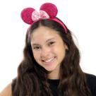 Tiara Minnie com Paetê Infantil Ratinha em Diversas Cores
