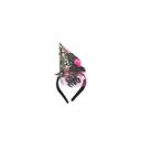Tiara rosa chapeu bruxa com aranha fantasia halloween festas