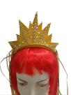 Tiara Sol Fitas Dourada Strass Festa Carnaval Fantasia - Destak Fantasias