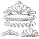 Tiara Teenitor Crown para mulheres, casamento, 5 peças