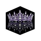 Tiara TOBATOBA Roxo escuro para mulheres, noiva e rainha