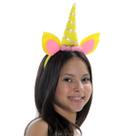 Tiara Unicórnio - Amarelo c/ Rosa Tiara Unicórnio - Amarelo c/ Rosa