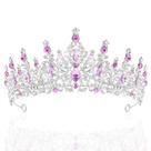 Tiaras Crown TAROSE em prata e cristal roxo para mulheres Tiaras Crown TAROSE em prata e cristal roxo para mulheres