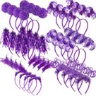 Tiaras de Halloween Censen, 24 peças de pompom, enfeites de ouropel