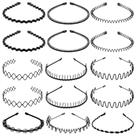 Tiaras de metal BOYIVI Fashion Teeth 15 peças - pretas