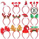 Tiaras de Natal HOVACY Felt Xmas Head Topper 12 unidades