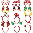Tiaras de Natal, óculos, armações, decoração, 12 unidades Tiaras de Natal, óculos, armações, decoração, 12 unidades