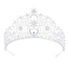 Tiaras e coroas prateadas para mulheres Glinda Bubble Crown Crystal Queen Crown, bandanas de princesa para casamento, formatura, aniversário, Halloween, festa de Natal
