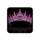 Tiaras para mulheres COCIDE Hot Pink Crystal Alloy