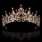 Tiaras para mulheres COCIDE Red Crowns Queen of Hearts Crystal