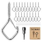 Ticway 20 Peças Ganchos Q-Hanger para Plantas e Luzes Externas