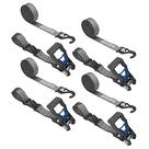 Tie Down Ratchet Straps Secure Tite 1,5 cm x 6 m 1667 libras, pacote com 4