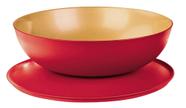 Tigela Allegra 3,5 litros Morango (dourado parte interna) Tupperware
