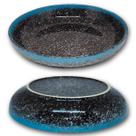 Tigela Bowl Cerâmica Rasa Prato Fundo Azul Escuro Decorativo Luxo Design Sofisticado Tigela Bowl Cerâmica Rasa Prato Fundo Azul Escuro Decorativo Luxo Design Sofisticado