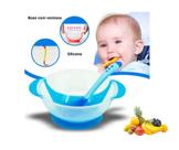 Tigela Bowl com Tampa, Ventosa e Colher - Art Baby Cor:Azul Tigela Bowl com Tampa, Ventosa e Colher - Art Baby Cor:Azul