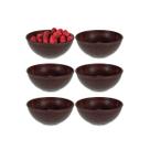 Tigela Bowl Cumbuca 500ml Salada Açai Sopa Marrom BPA Free 6un