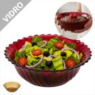 Tigela Bowl Cumbuca Centro De Mesa Vidro California Multiuso Saladeira Fruteira Decorativo Cesto Para Servir Frutas Sobremesa Gourmet
