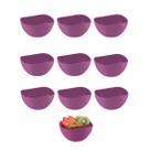 Tigela Bowl Jogo de Sobremesa Cremeira Pote Roxo Magenta 10un