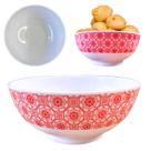 Tigela Bowl Pote Melamina Vermelho Decorado Sobremesa 500ml