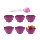 Tigela Bowl Pote Sobremesa Roxo 6un e Colher de Sorvete Açai Tigela Bowl Pote Sobremesa Roxo 6un e Colher de Sorvete Açai