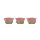 Tigela Ceramica Rose Mini Bowl Molho Finger Food Entrada 3un