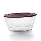 Tigela Clear 4 Litros Transparente com Tampa Merlot