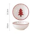 Tigela De Cerâmica Nórdica Com Tema De Natal, Padrão De Papai Noel Para Café Da Manhã, Aveia,