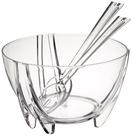 Tigela de Salada Prodyne Acrílica Transparente 5,7L com Talheres Tigela de Salada Prodyne Acrílica Transparente 5,7L com Talheres