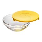 Tigela de Vidro com Tampa Amarelo 480ml 1 peça - Casambiente Tigela de Vidro com Tampa Amarelo 480ml 1 peça - Casambiente