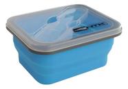 Tigela Dobrável Camping Mini Bento Colher Garfo - Ntk