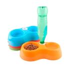 Tigela Dupla Água e Ração com Bebedouro Automático Laranja p Garrafa PET 500ml a 2L Tigela Dupla Água e Ração com Bebedouro Automático Laranja p Garrafa PET 500ml a 2L