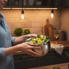 Tigela Inox Bowl 28cm Multiuso Profissional Aço Inoxidável Resistente Cozinha