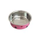 Tigela inox cutie rosa p 400ml para cães e gatos germanhart