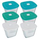Tigela Marinex Facilita VAP Alta 1L com Tampa(Cores Sortidas) - Embalagem com 6 Peças