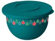 Tigela Murano 550ml Bolas de Natal Verde Tupperware