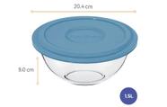 Tigela para Preparo Plus Marinex de 1,5L com Tampa Plástica