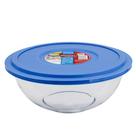 Tigela Plus com Tampa Plástica 3 Litros Azul - Marinex