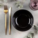 Tigela Redonda Melamina 19cm Bowl Preto Aparência Porcelana