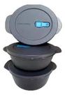 Tigelas cristalweve kit com 3 Tupperware vai ao microondas