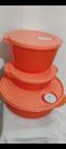 Tigelas cristalwve kit 3 peças para aquecer cozinhar em microondas Tupperware original